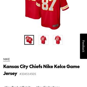 Nike Red Kansas City Chiefs Jersey